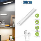 LED Motion Sensor Under Cabinet Closet Light USB Rechargeable Kitchen Lamp 30cm