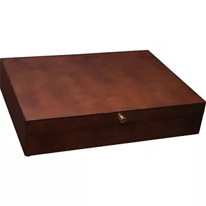 Reed & Barton Eureka Mahogany / Brown Flatware Storage Chest - Picture 1 of 4