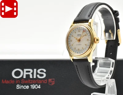 [TOP MINT w/Case] ORIS Pointer Date 7405 White Dial Automatic Womens Watch JAPAN - Image 1 of 4