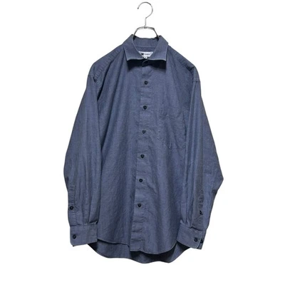 431 00s ISSEY MIYAKE IM продукт рубашка с длинным рукавом синий M кнопка - Изображение 1 из 4