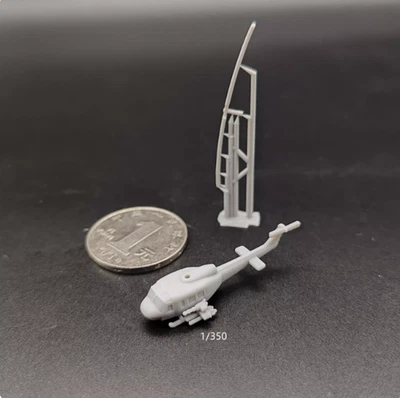 3D Printed Model Unpainted 1/700/400/350 U.s. UH-1 Huey Helicopter - Image 1 of 4