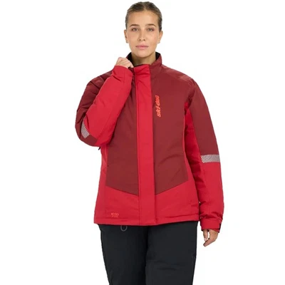 Ski-Doo Womens Vasa Snowmobile Jacket Insulated Flotation Assistance Burgundy Foto 1 de 4