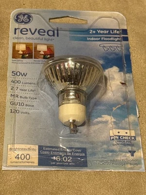 GE Reveal HD+ 50-Watt / 12-Volt Old Style MR16 Floodlight w/GU5.3 Base - NEW - Image 1 of 2