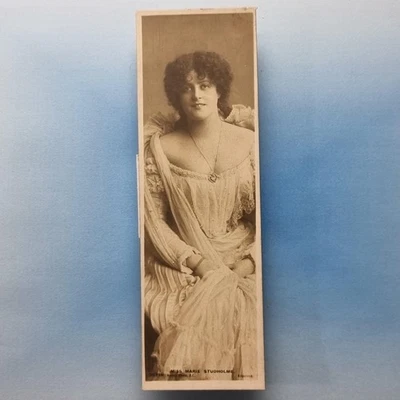 Marie Studholme Bookmark Postcard Risque Actress C1904 Real Photo Fitzpatrick - Image 1 of 2