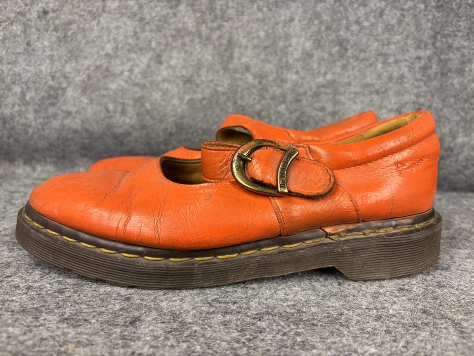 Винтажные женские туфли Dr Martens модель Mary Jane размер 7 оранжевые сделано в Англии кожа - Изображение 1 из 4
