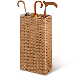Woven Umbrella Stand for Entryway Handmade Umbrella Holder Freestanding Cane Sta - Picture 1 of 7