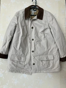 LL Bean Chore Coat Herren 3XL Cord Kragen Scheune Feldjacke Vintage Quilt Line - Bild 1 von 8