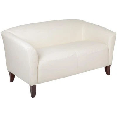 Mueble Flash Hércules Imperial Cuero Loveseat en Marfil y Cereza Foto 1 de 4