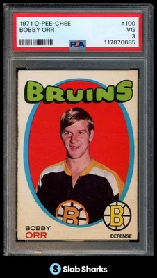 1971 O-PEE-CHEE #100 BOBBY ORR PSA 3 — 第 1/4 张图片