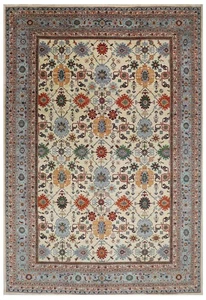 10x14 ft Bidjar Floral beige Handmade wool Area Rug, Afghan Oriental carpet - Picture 1 of 11