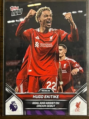 2025-26 Premier League Topps NOW #4 Hugo Ekitike Liverpool FC LFC - Image 1 of 2