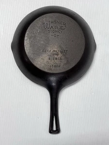 Vintage Wagner Ware Sidney 0 Cast Iron Chef Skillet 9” 1386A Thumb Print Handle - Picture 1 of 12