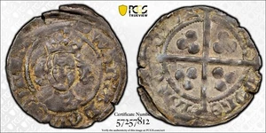 GREAT BRITAIN Edward III (1327-1377)  (1361)  Penny Durham PCGS AU53 TOP GRADED - Picture 1 of 6