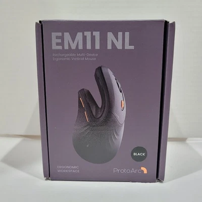 ProtoArc Ergonomic Computer Mouse EM11 NL Bluetooth Rechargeable Wireless - New - Image 1 of 4