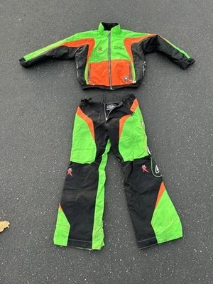 Coldwave Snowmobile 2XL Jacket and Coat Green and Orange Vintage Mens FULL SUIT - Image 1 of 4