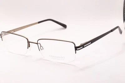 NEW CHARMANT TITANIUM PERFECTION CH29105 BROWN AUTHENTIC EYEGLASSES 55-18 - Image 1 of 4