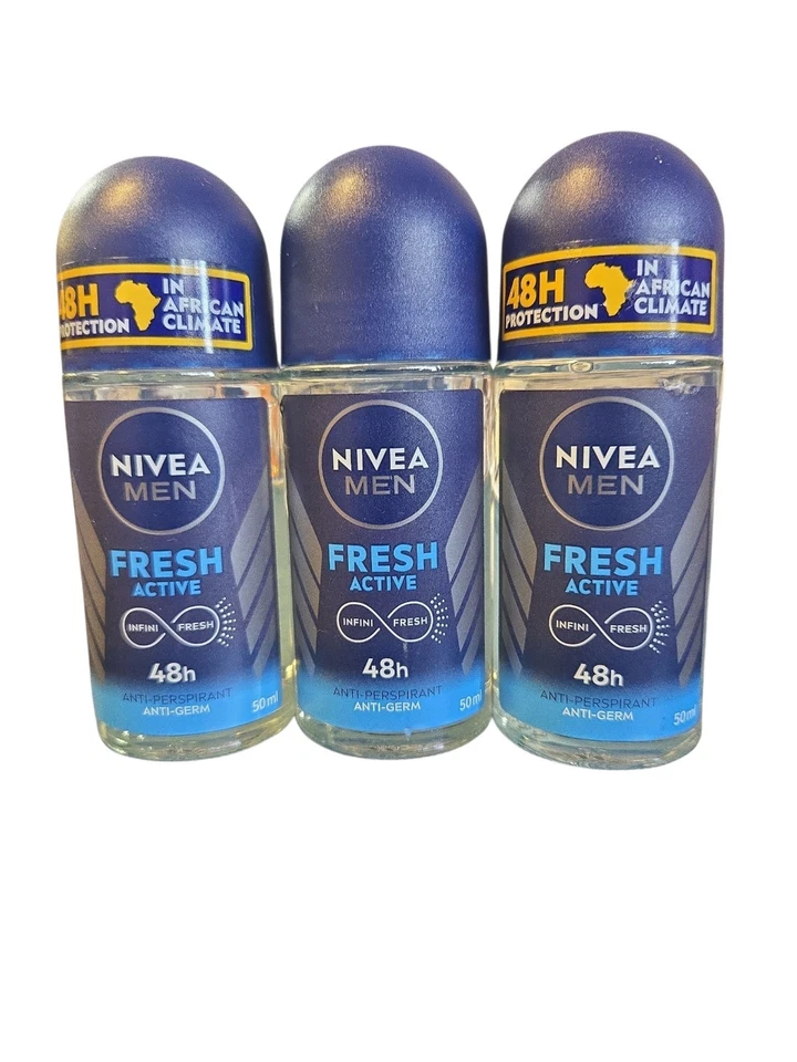 Roll-on Nivea Men Fresh Active 48h (PAQUETE DE 3) 50 ml cada uno Foto 1 de 1