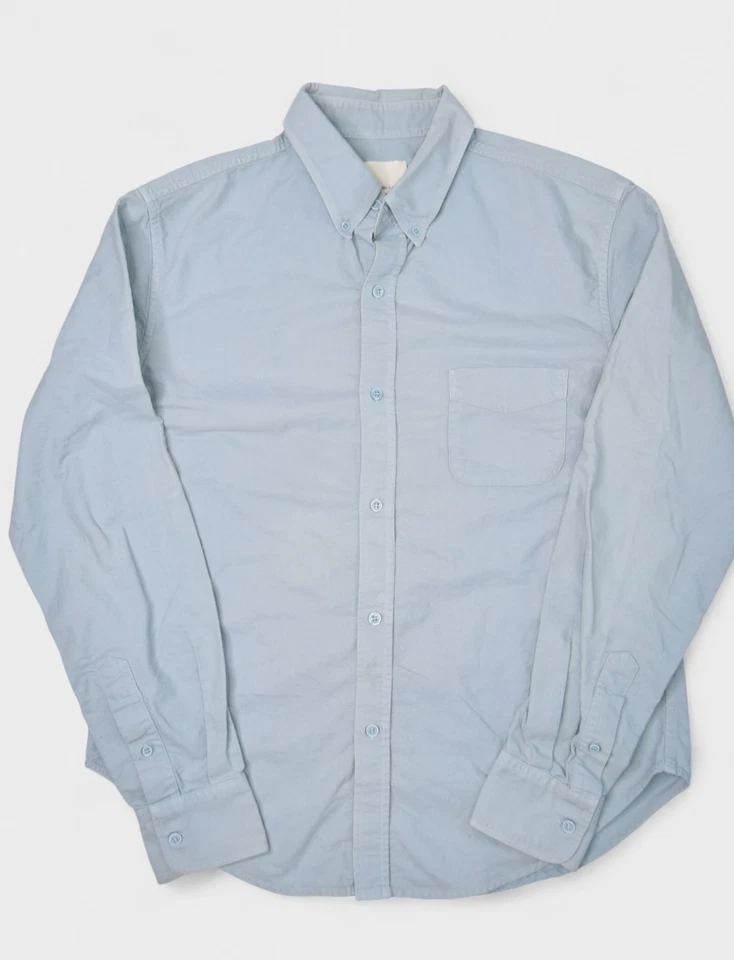 Band of Outsiders Shirt Mens Large Blue Chambray Button Up Long Sleeve Cotton - Image 1 of 4