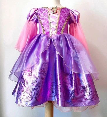 Disney Rapunzel Disfraz Vestido Fiesta Vacaciones Talla 4-6X Foto 1 de 4