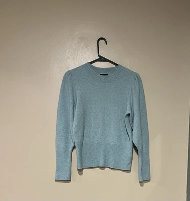 Suéter J Crew Supersuave Manga Abullonada Cuello Redondo Brezo Como Nuevo Lana Alpaca Pequeño Foto 1 de 4