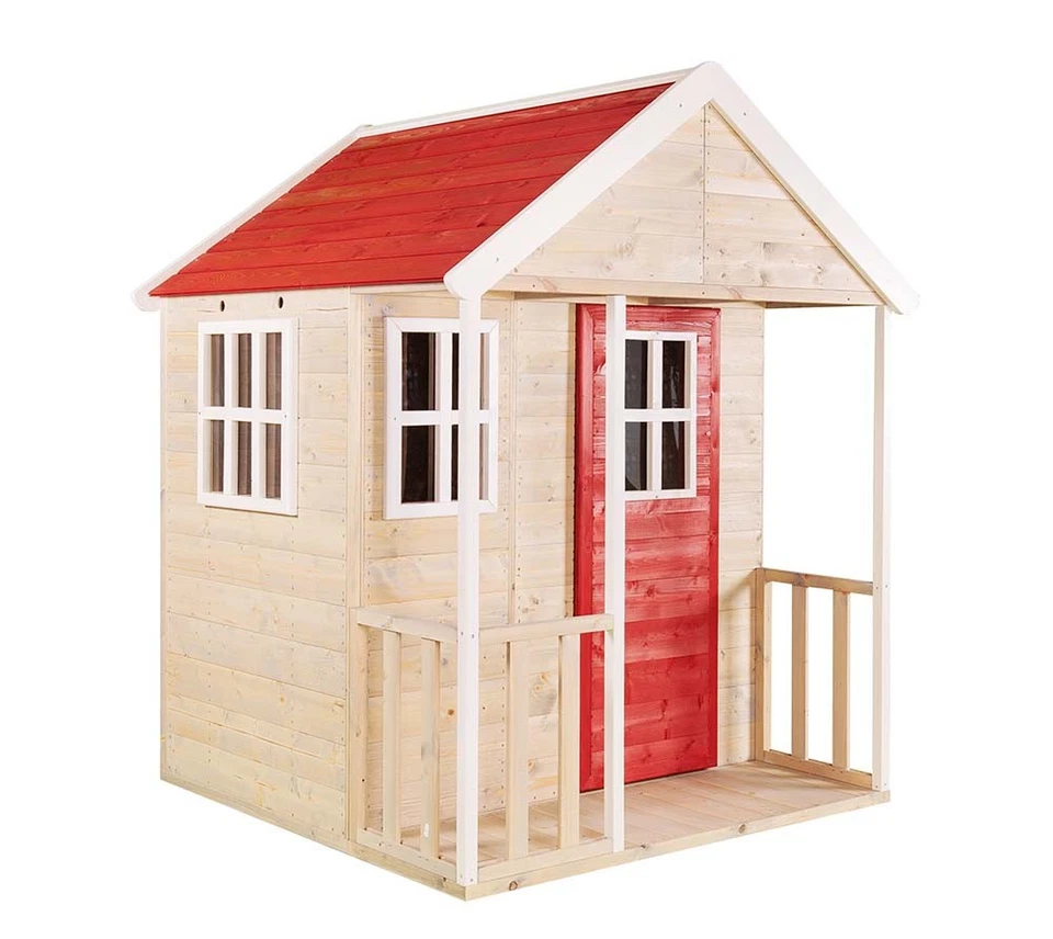 Spielhaus Holzspielhaus Kinderspielhaus Gartenhaus Holzhaus Natur Wendi Toys - Bild 1 von 4