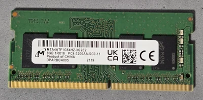 DELL MICRON 8GB SO-DIMM PC4-3200  DDR4 - NOTEBOOK / LAPTOP / AIO : MEMORY ~ RAM - Image 1 of 2