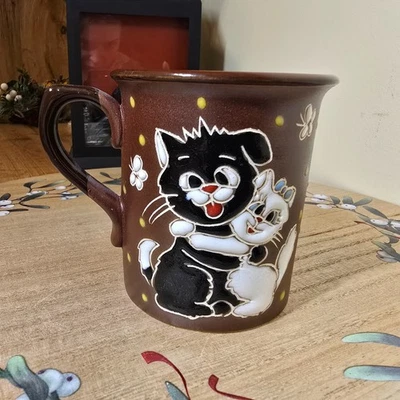 Exklusive handbemalte Keramik Kaffee, Teetasse, Becher 300 ml - Photo 1/4