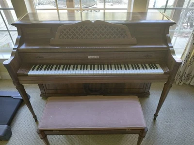 Kimball  Upright Console 3 Pedal Piano with bench (local pickup only) - Image 1 of 4
