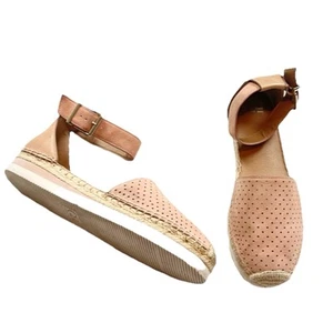 Gianni Bini Alpargata Plataforma Sandalias Gamuza Rosa Tostado Blanco Neutro 11.5 M - Imagen 1 de 8