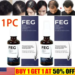 FEG Organic Anti Hair Loss Hair Growth Cure Oil For Thicker Long Hair 50ML - Picture 1 of 10