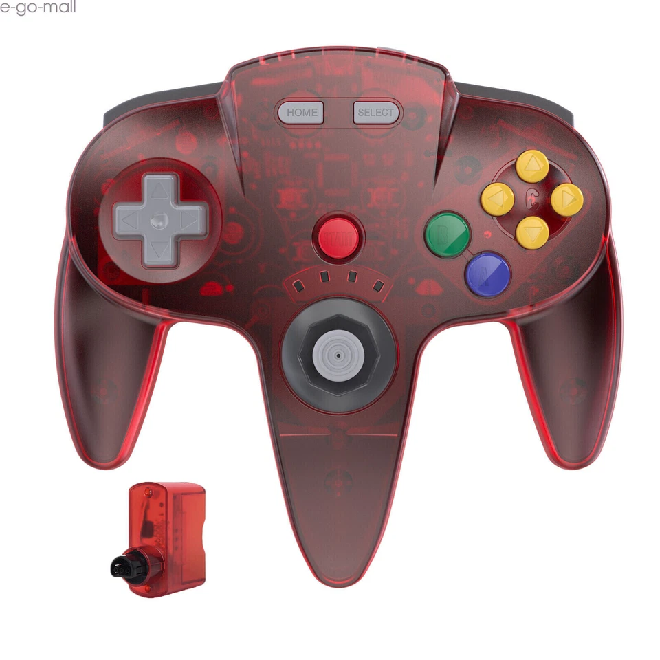 2.4G Wireless N64 Controller Remote Game Pad with Rumble Pak for Nintendo N64 - Image 1 of 4
