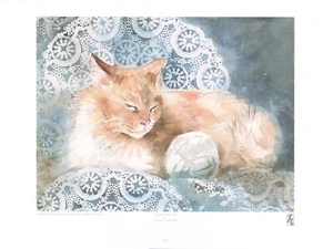 Stampa artistica Joanne Dibiase Punkin il gatto 18x14 buone condizioni - Foto 1 di 1