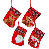 2 Weihnachtsstiefel M 12x20cm Weihnachtssocke Filz Weihnachtsdeko Weihnachten