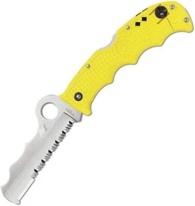 Spyderco Assist Salt Carbide Tip Serrated Folding Knife Yellow FRN - C79PSYL - Picture 1 of 1