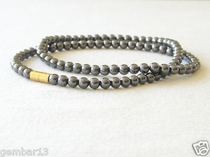 Genuine Natural Grey Hematite Necklace 4mm 16" 4 mm Gray Haematite Beads