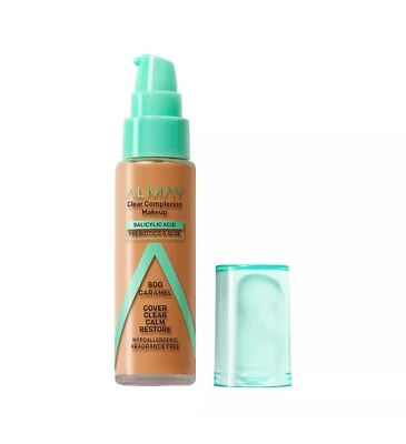 Almay Clear Complexion Acne Foundation Makeup for Sensitive Skin 800 Caramel 1oz - Image 1 of 4
