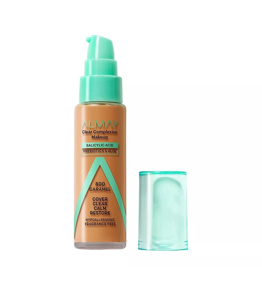 Almay Clear Complexion Acne Foundation Makeup for Sensitive Skin 800 Caramel 1oz - Image 1 of 4