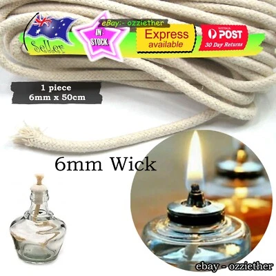 Wick 6mm Candle Oil Kerosene Lamp Lantern Cotton  Wicks Alcohol Burner Lighting - image 1 of 2
