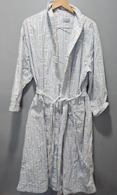 Bata Lanz Of Salzburg talla M estampado floral franela a rayas algodón para mujer Foto 1 de 3