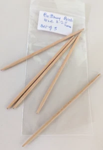Set of 5 Double Point Brittany Birch Needles 5"  3.25MM/  US3 US SM - Picture 1 of 2