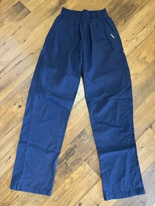 Landau 8555 Womens Stretch Waist Navy Blue Scrub Pants Medical Pull On Sz Small - Picture 1 of 2