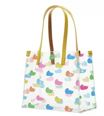 DOONEY & BOURKE DB MEDIUM SHOPPER TOTE HANDBAG CLEAR Transparent MULTICOLOR DUCK - Image 1 of 2