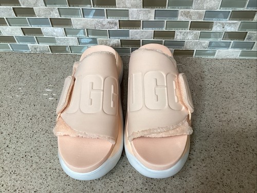 Sandali con plateau UGG LA Cloud Slides ? foderati Peach Terry taglia 11 indossati una volta!