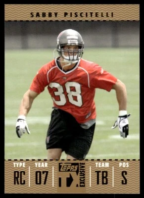 2007 Topps TX Exclusive GOLD Sabby Piscitelli RC 1/10 Bucs #187 *Noles2148* - Image 1 of 2