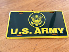 US Army Green Military Metal License Plate Auto Car Truck Tag