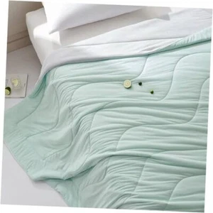 2024 New Updated Cooling Comforter Lightweight Blanket Twin Green/Light Grey - Picture 1 of 7