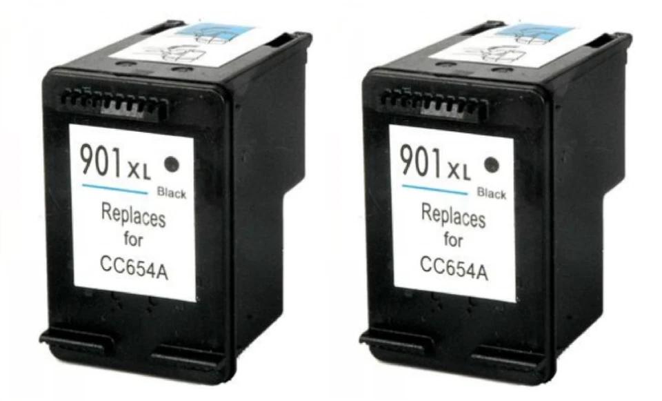 2 CARTUCCE NERO COMPATIBILE 901 XL PER HP OFFICEJET J4580 J4585 J4624 J4680 - Immagine 1 di 1