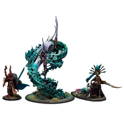Triumvirate of Ynnead of Harlequins painted figure Warhammer 40k Pre-Sale | Art - Image 1 of 4