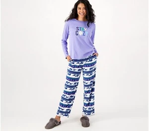 Cuddle Duds Baumwolljersey und Microfleece Damen Pyjama Set, neu 4 Farben $ 12,00 - Bild 1 von 4