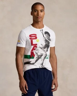 T-shirt nuova con etichette XXL Polo Ralph Lauren Slam US Open tennis stadio olimpico USA P Wing - Immagine 1 di 2